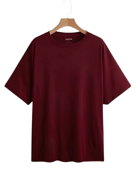 Men's Solid Color Maroon T-Shirt Men's Solid Color Maroon T-Shirt