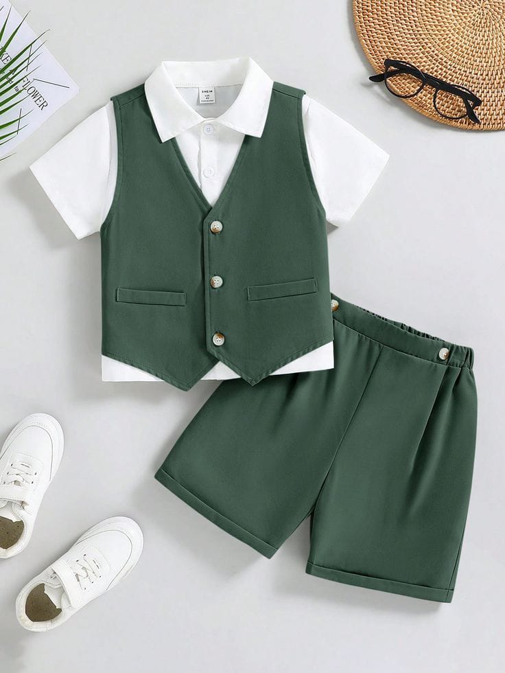 Toddler Boys' Formal Vest & Shorts Set Toddler Boys' Formal Vest & Shorts Set