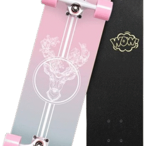 pastel ombre skateboard with deer graphic